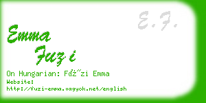 emma fuzi business card